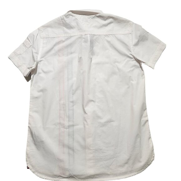 Tommy Hilfiger Boys Racing Shirt Botton Down Short Sleeve Logo‎ Patch XL - Picture 6 of 12